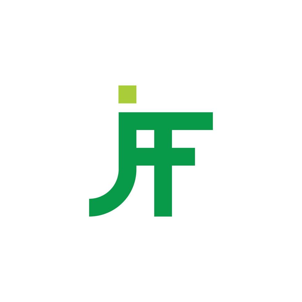 vector de logotipo de forma de bambú de japón de letra jf