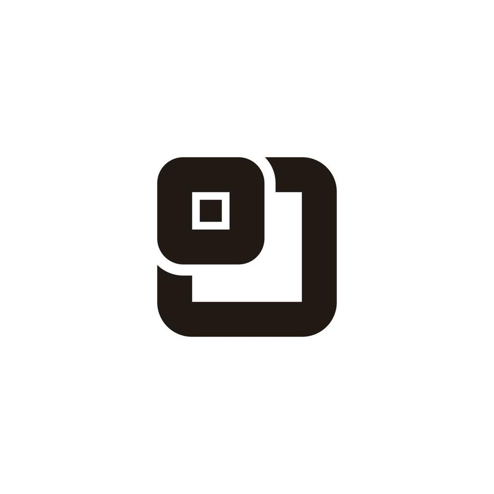 abstract letter oj square design logo vector