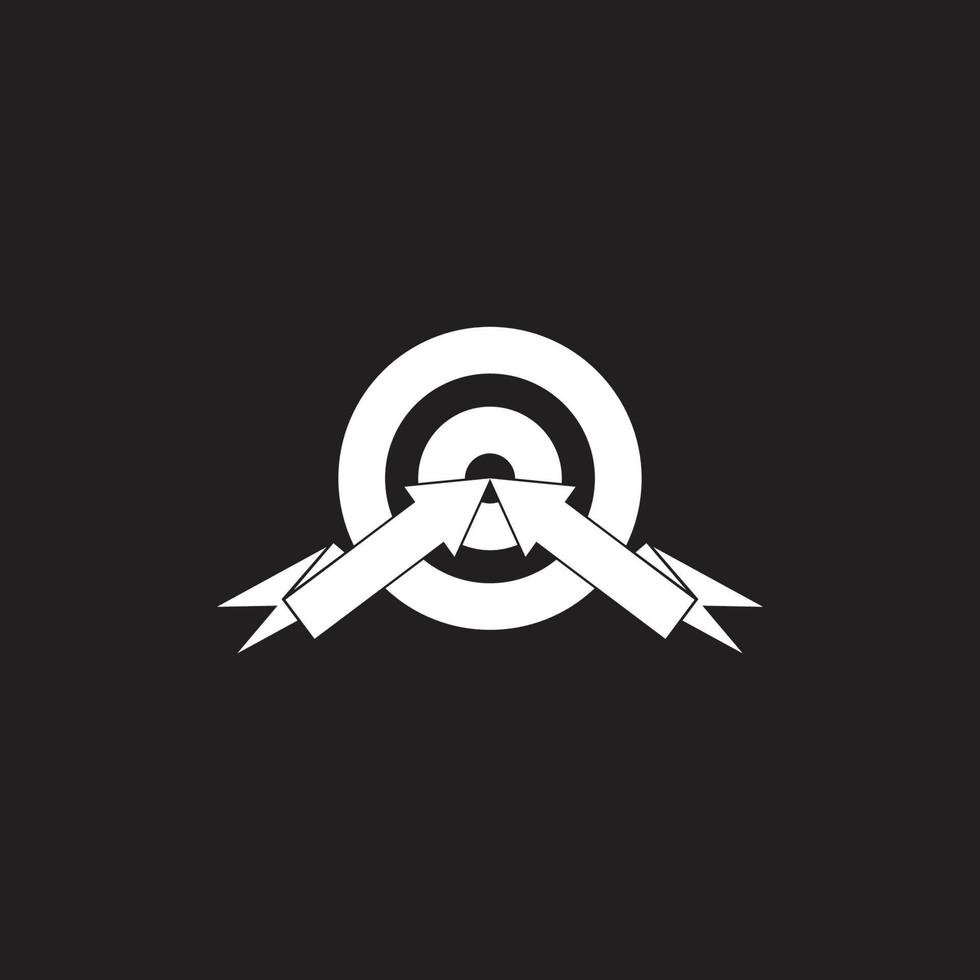 circle target motion arrows symbol logo vector