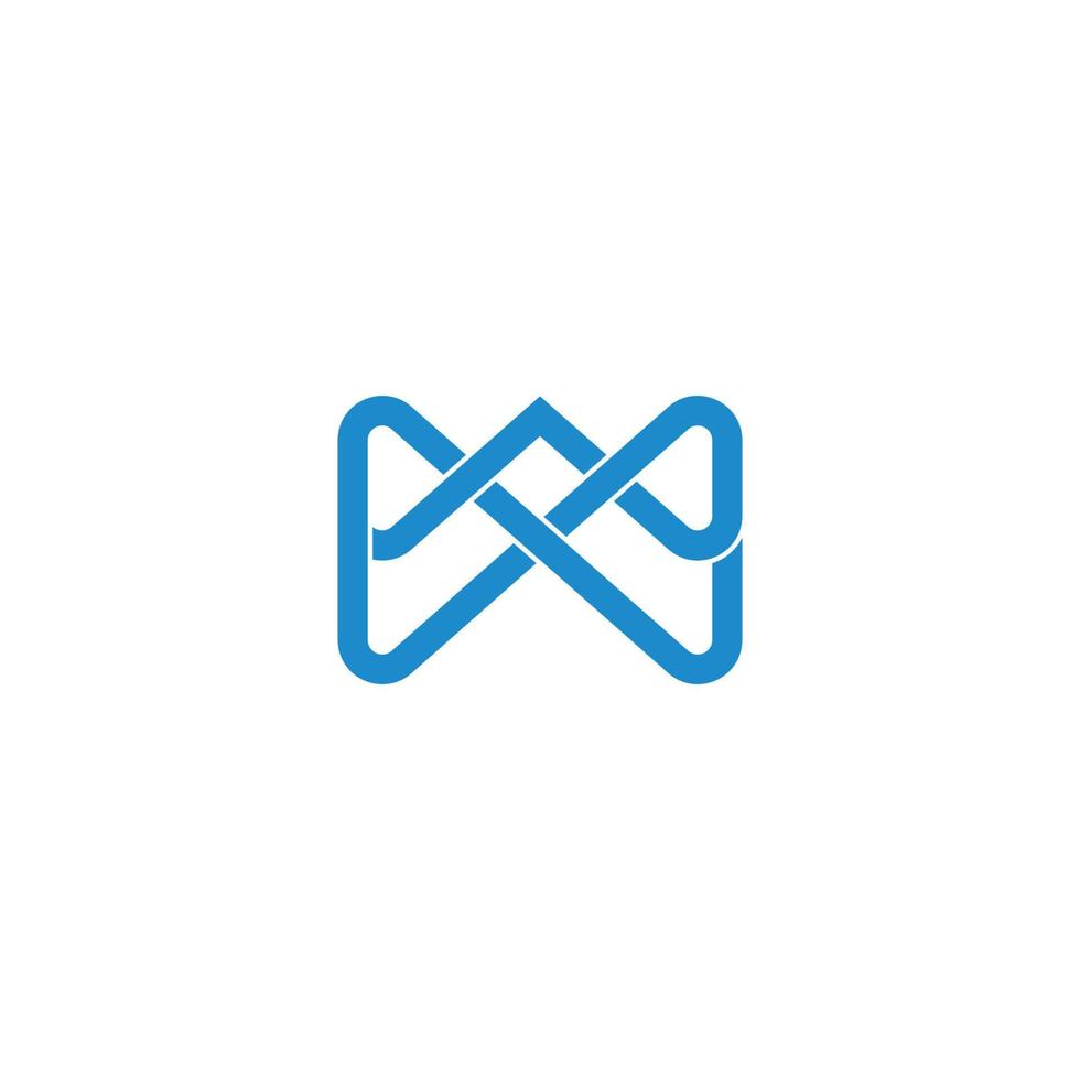 letter xm simple linear infinity logo vector