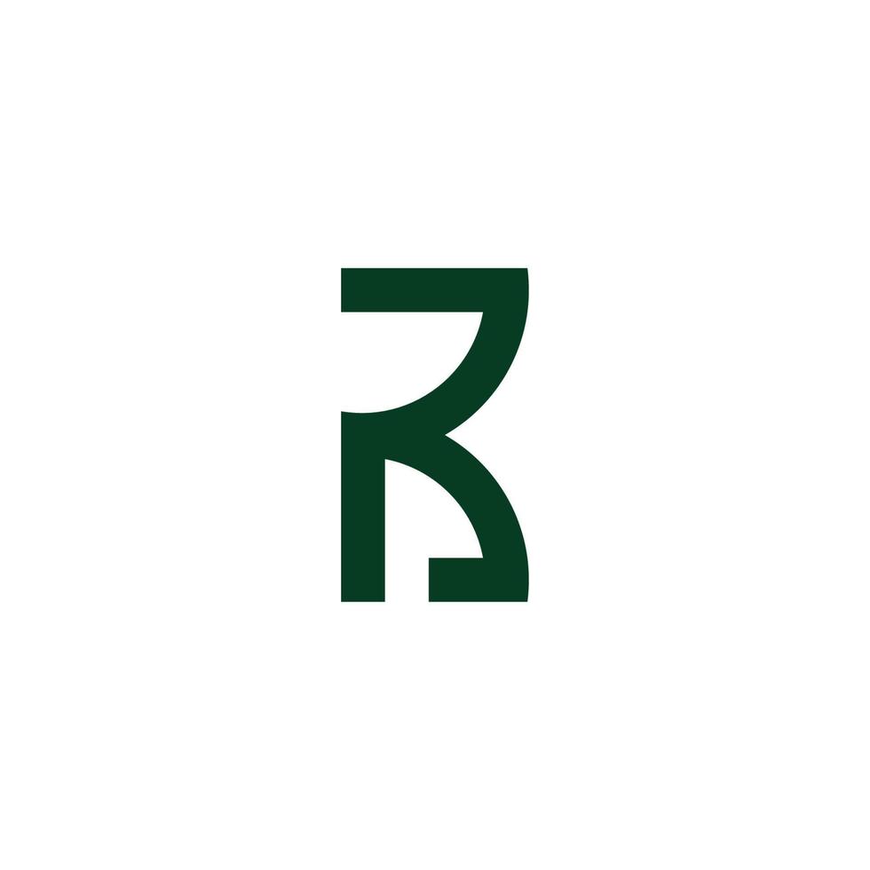 letra abstracta kr vector de logotipo geométrico vinculado simple