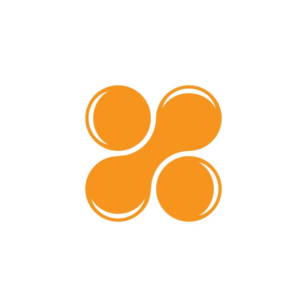 square liquid dots design logo vector