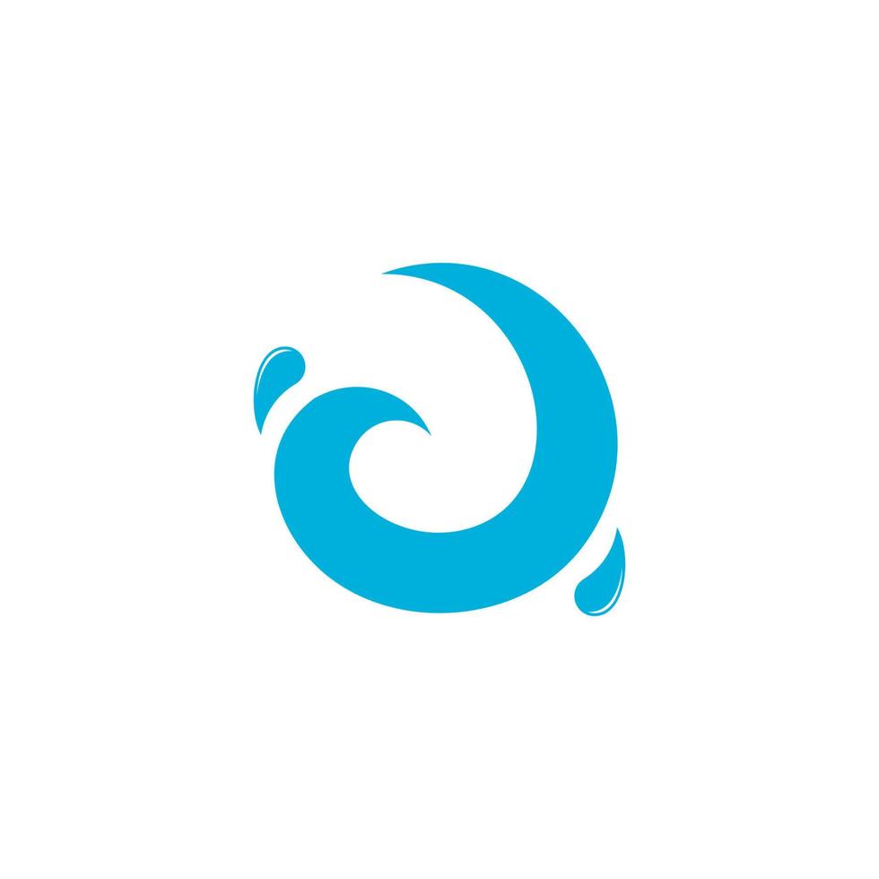 swirl water circle motion simple logo vector
