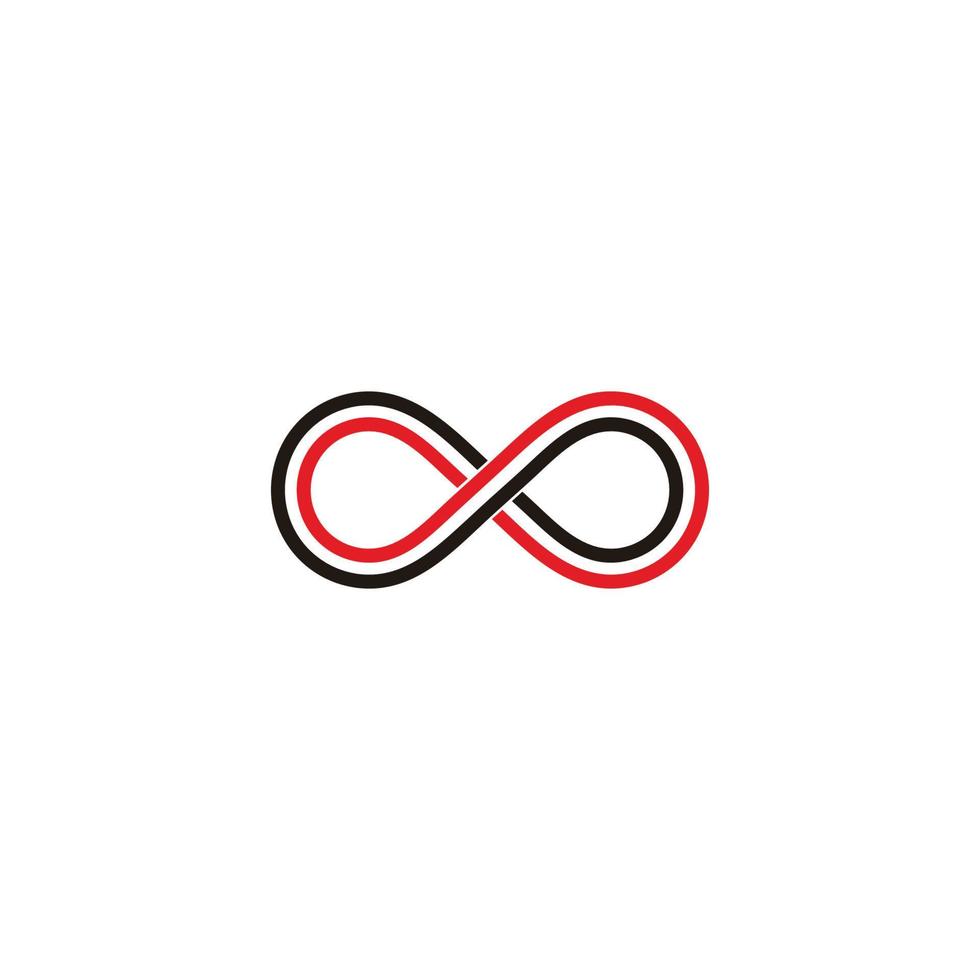 infinity colorful line overlapping design logo vector