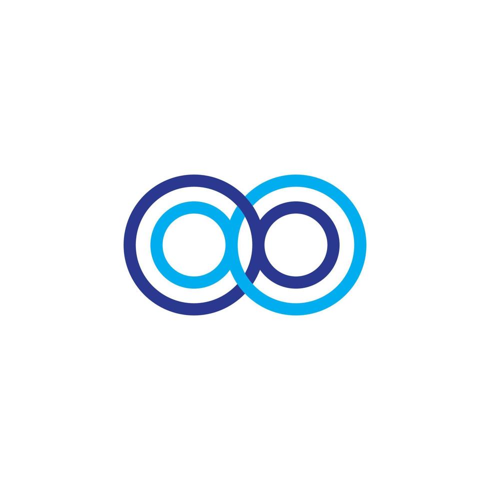 linked circle overlap colorful logo vector