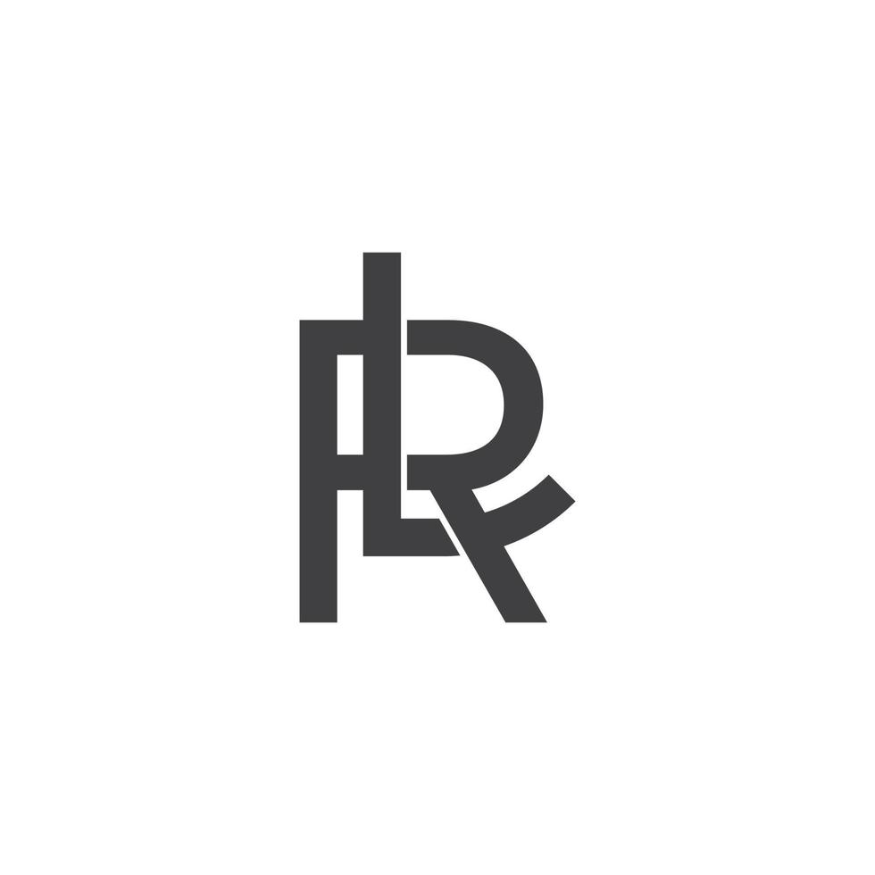 vector de diseño de monograma de líneas superpuestas de letra rl