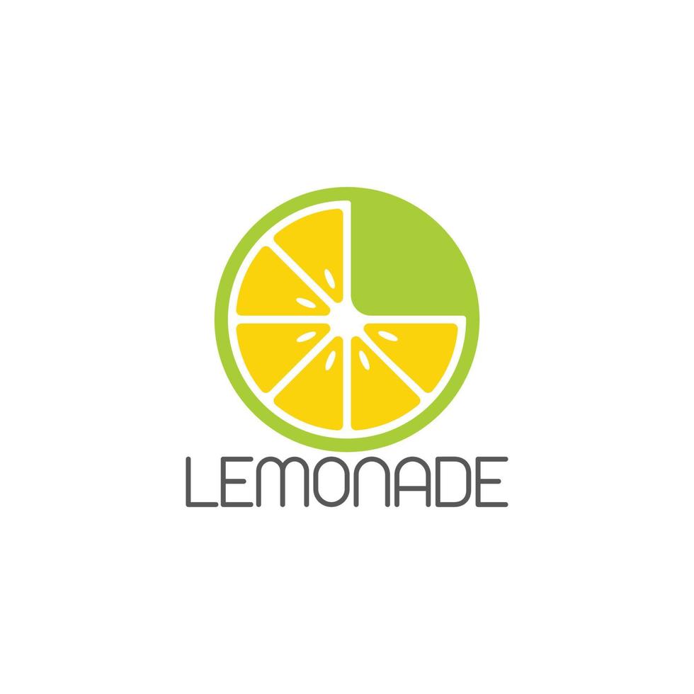 letra l limonada círculo geométrico colorido logo vector