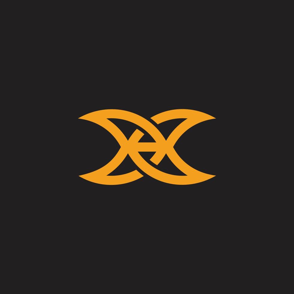abstract letter dc simple geometric overlap line logo vector