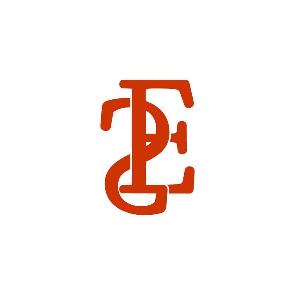 letter 2e linked simple design symbol logo vector