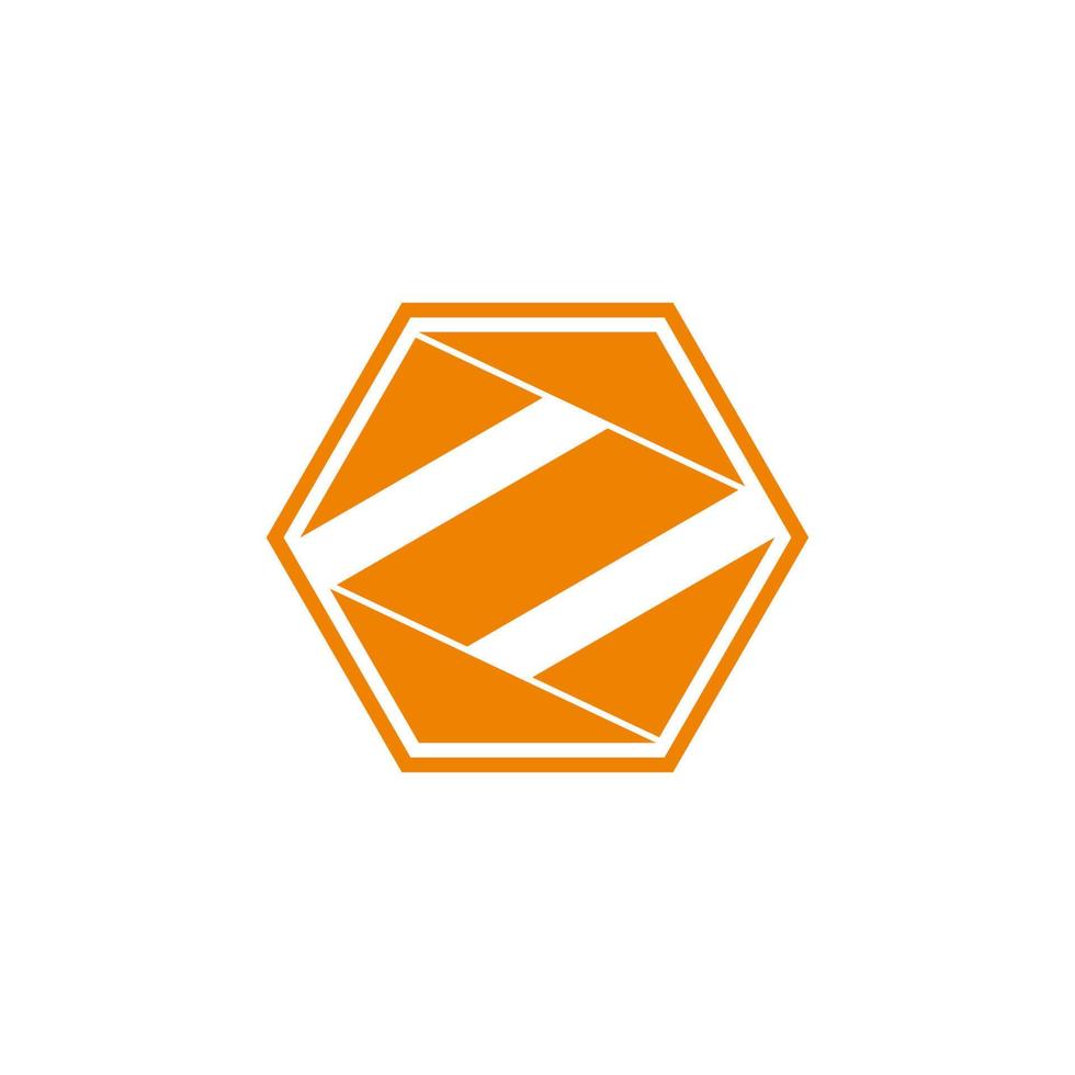 letter z hexagonal geometric 3d flat origami design logo vectors