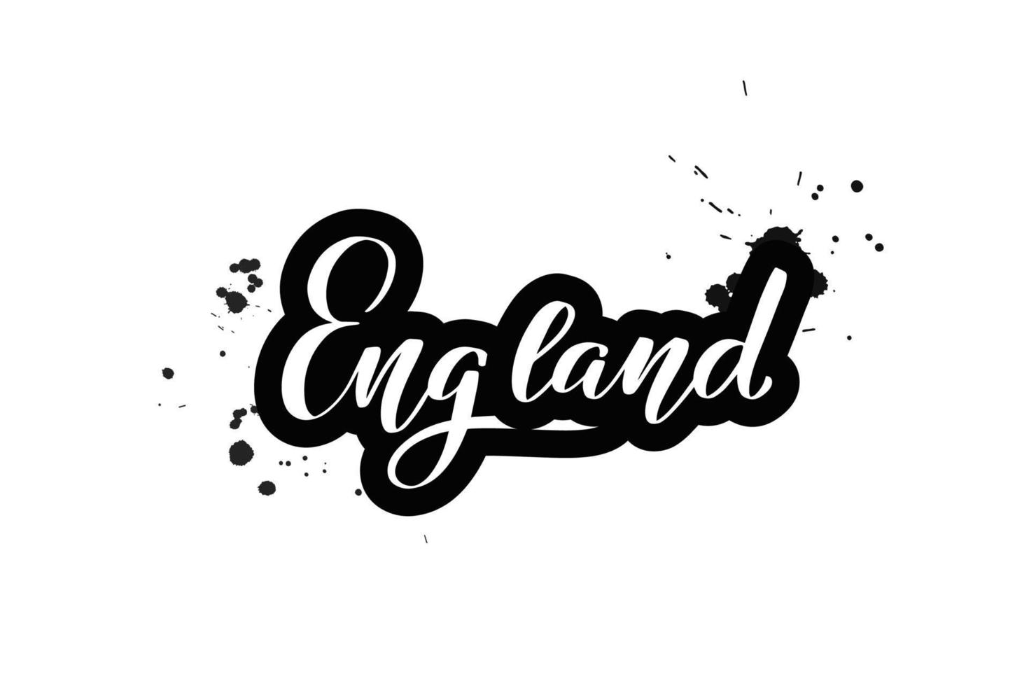 pincel inspirador escrito a mano con letras de inglaterra. ilustración de caligrafía vectorial aislada sobre fondo blanco. tipografía para pancartas, insignias, postales, camisetas, impresiones, carteles. vector