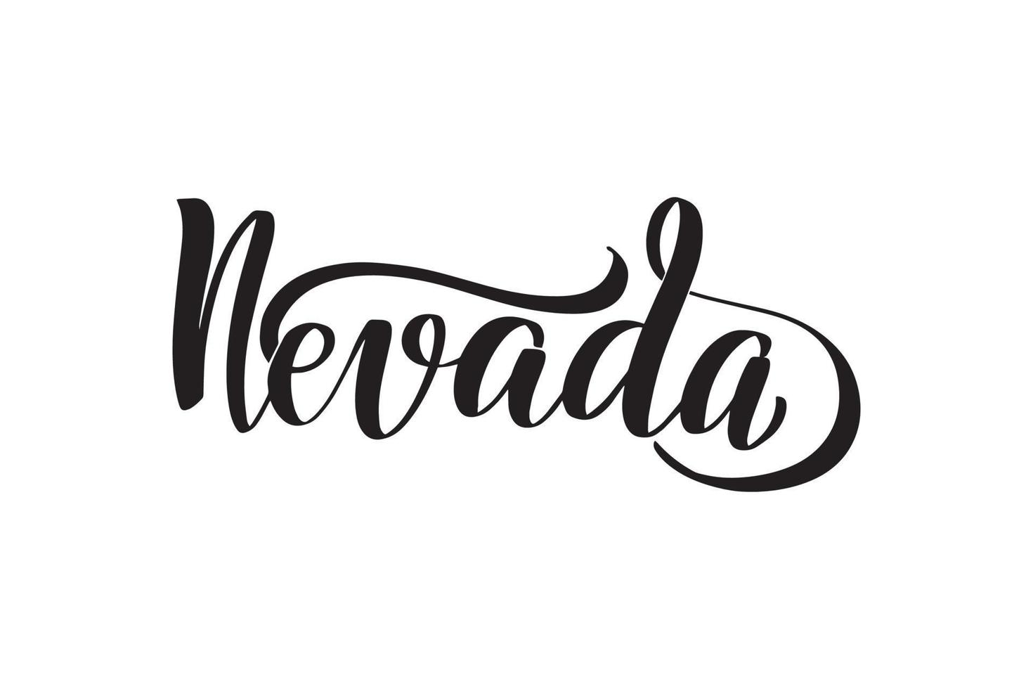 pincel inspirador escrito a mano con letras nevada. ilustración de caligrafía vectorial aislada sobre fondo blanco. tipografía para pancartas, insignias, postales, camisetas, impresiones, carteles. vector