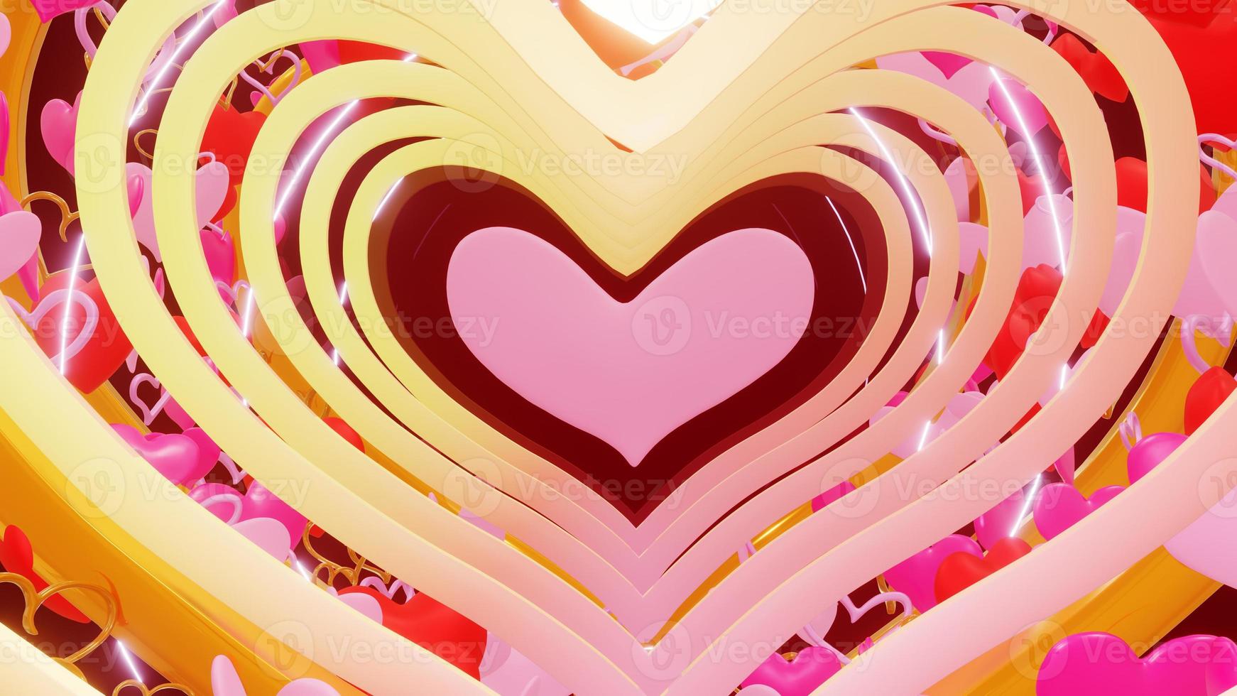 3D illustration Background for advertising and wallpaper in valentines and wedding scene. 3D rendering in decorative concept. photo