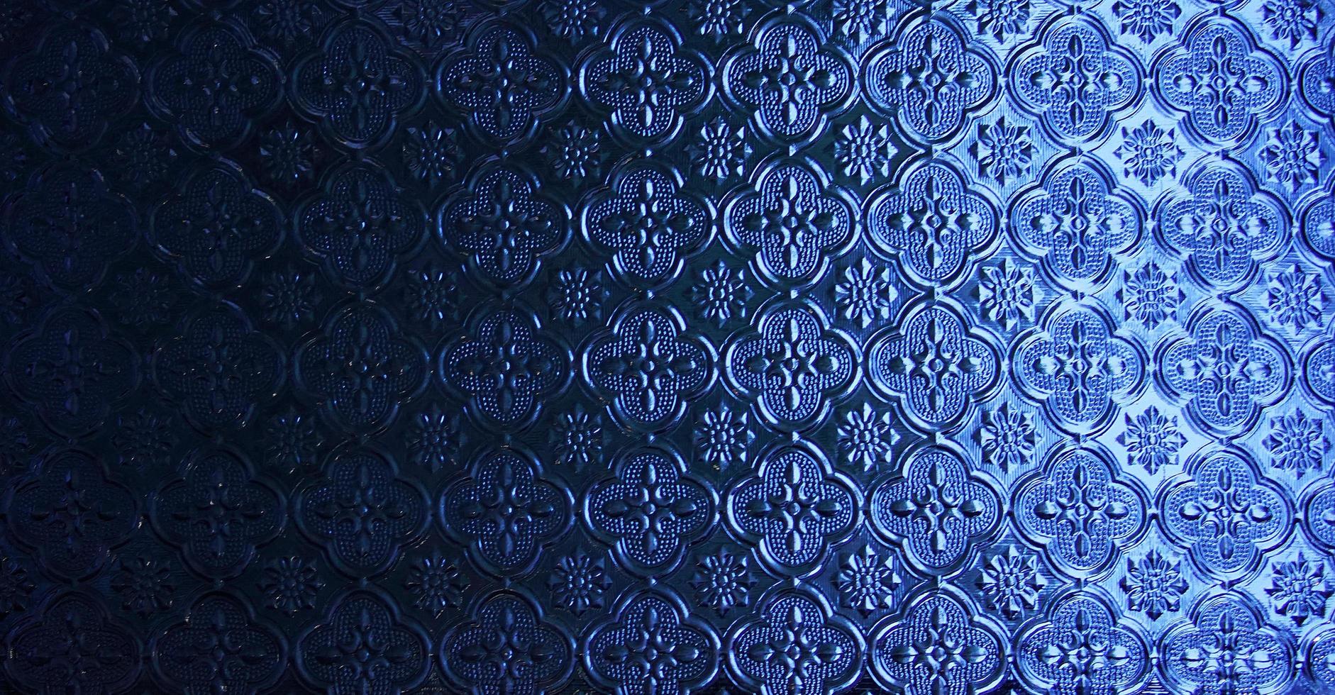 The Blue colorful glass pattern texture background. photo