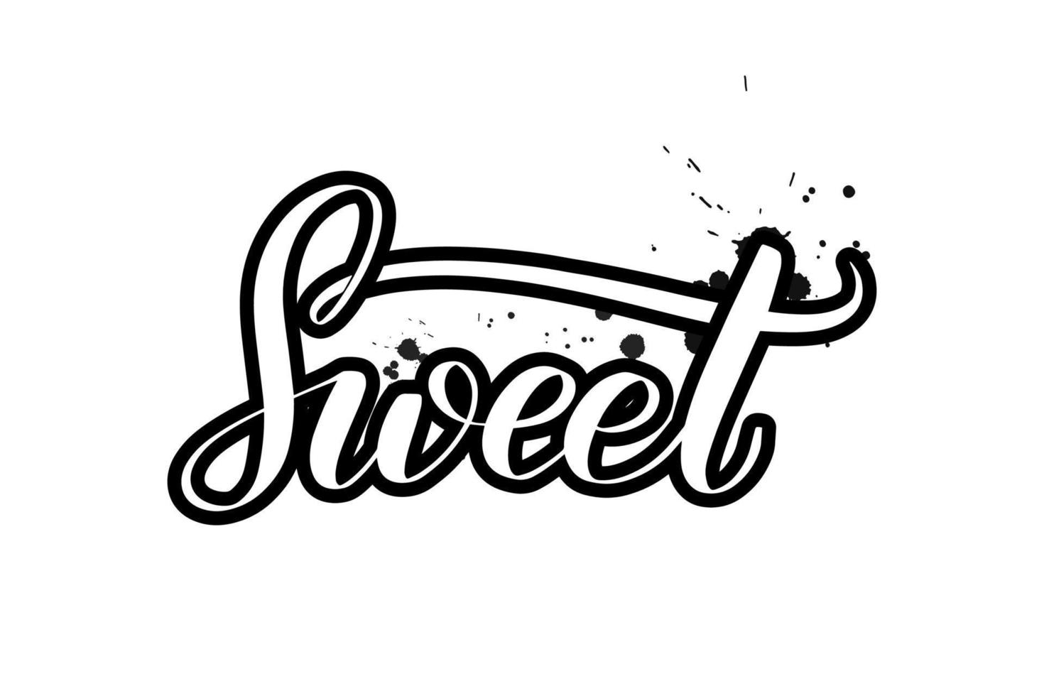 Letras de pincel manuscritas inspiradoras dulces. ilustración de caligrafía vectorial aislada sobre fondo blanco. tipografía para pancartas, insignias, postales, camisetas, impresiones, carteles. vector