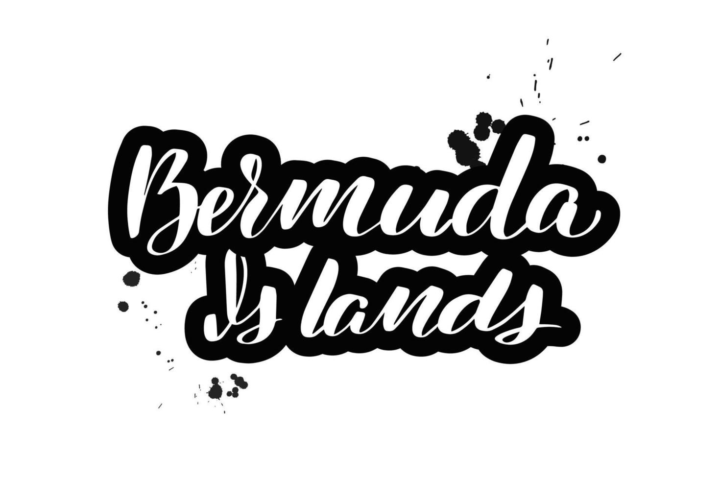 pincel inspirador escrito a mano con letras islas bermudas. ilustración de caligrafía vectorial aislada sobre fondo blanco. tipografía para pancartas, insignias, postales, camisetas, impresiones, carteles. vector