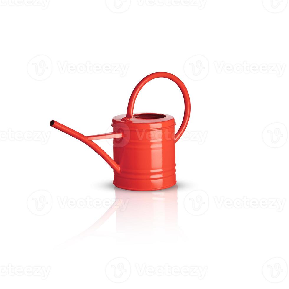metal watering can shadow overlay isolated on white background with cut out photo