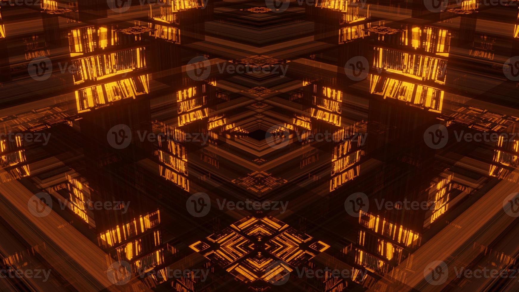 Library interstellar, scene for background. Abstract fractal. Multidimensional surface, conceptual. 3D illustration photo