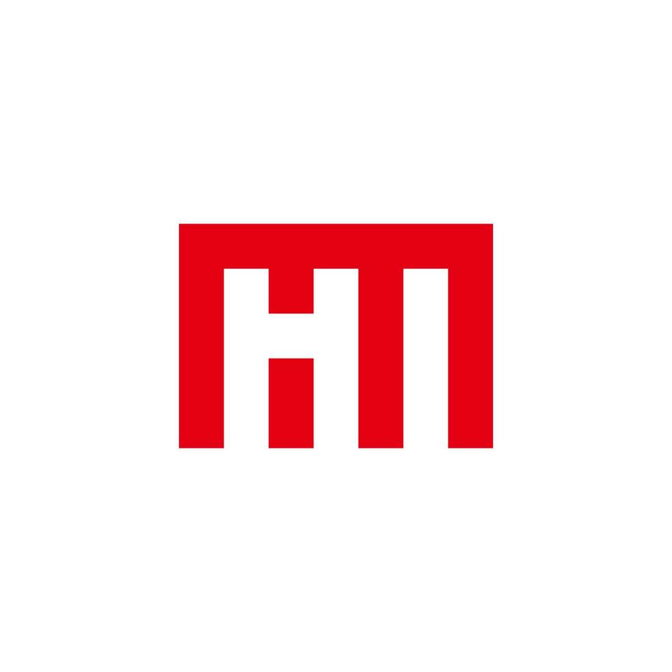 letter hi symbol geometric square motion logo vector