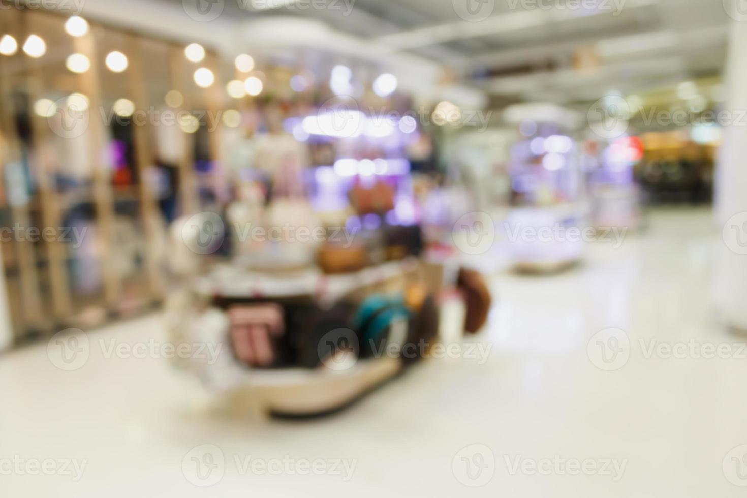 Blur store in shopping mall background photo