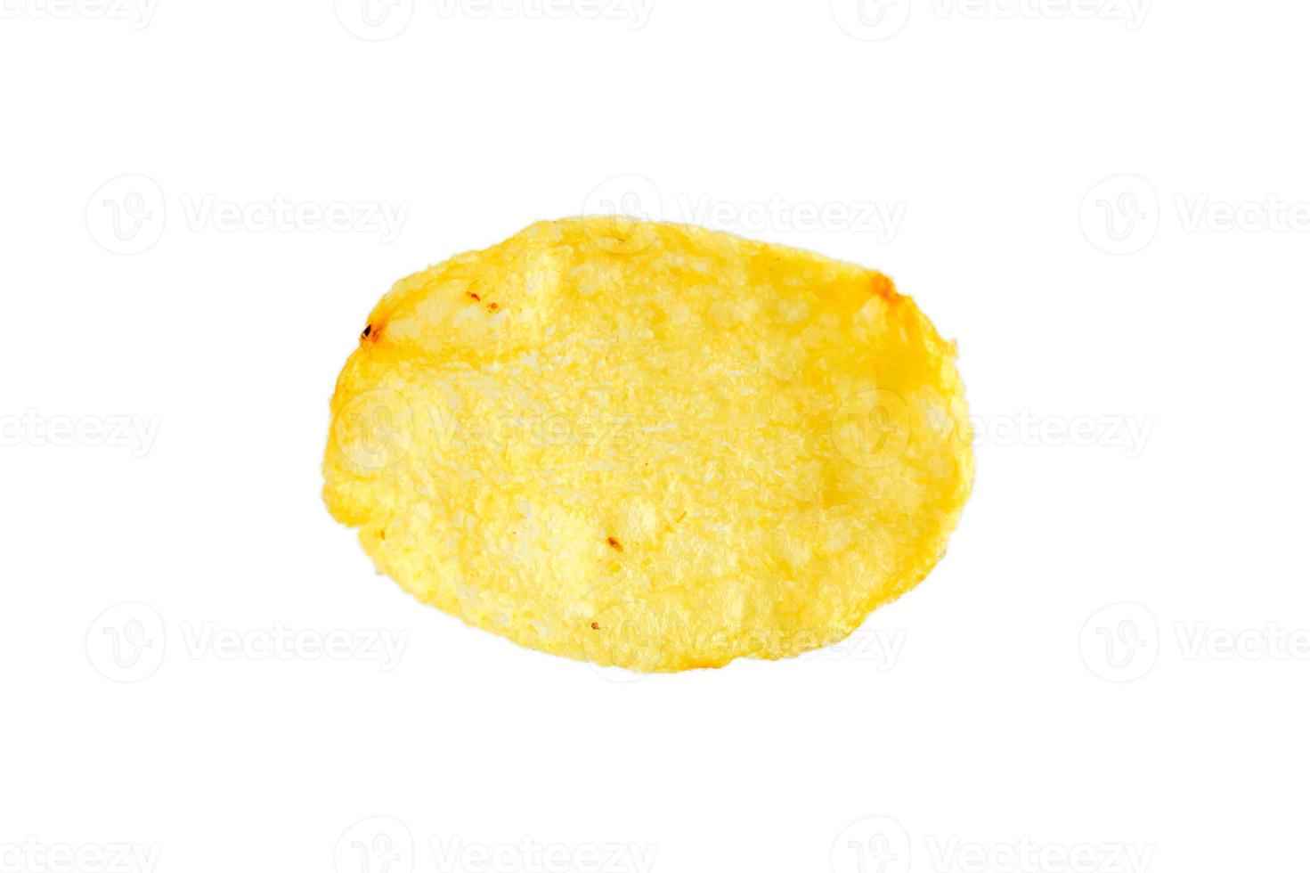 Potato chips isolated on white background photo