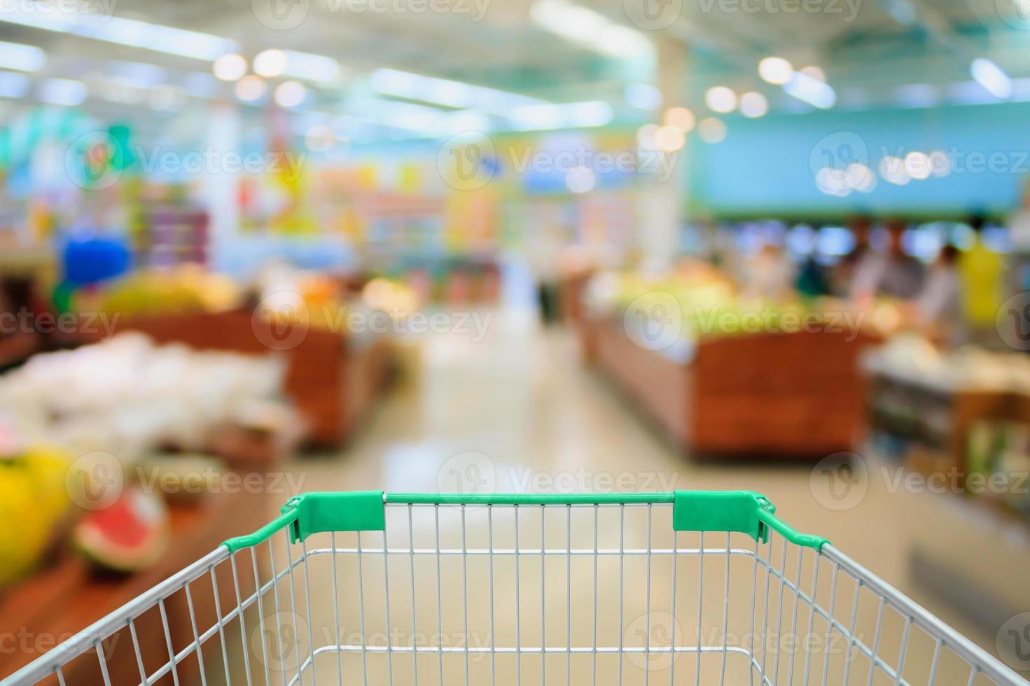 Supermarket store blur background with bokeh photo