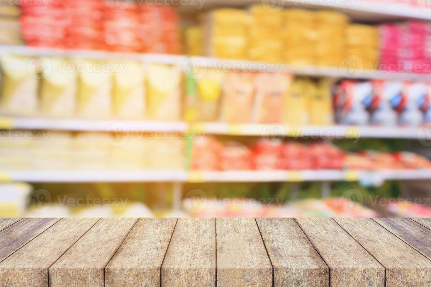 supermarket with rice shelves photo