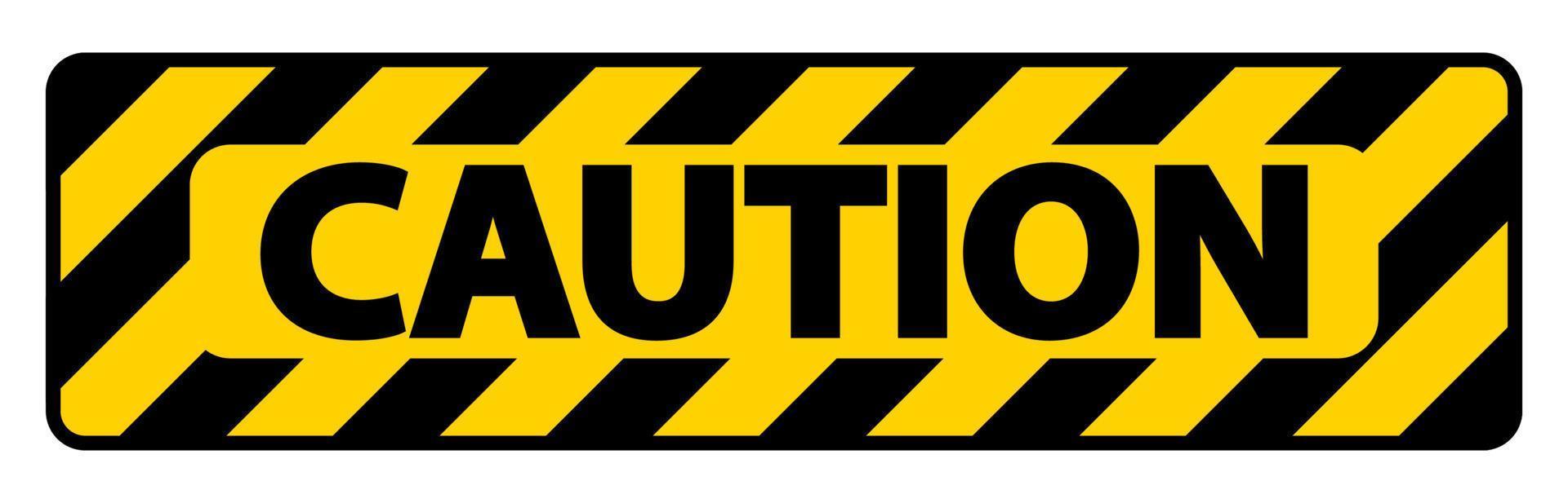 Caution Sign On White background vector