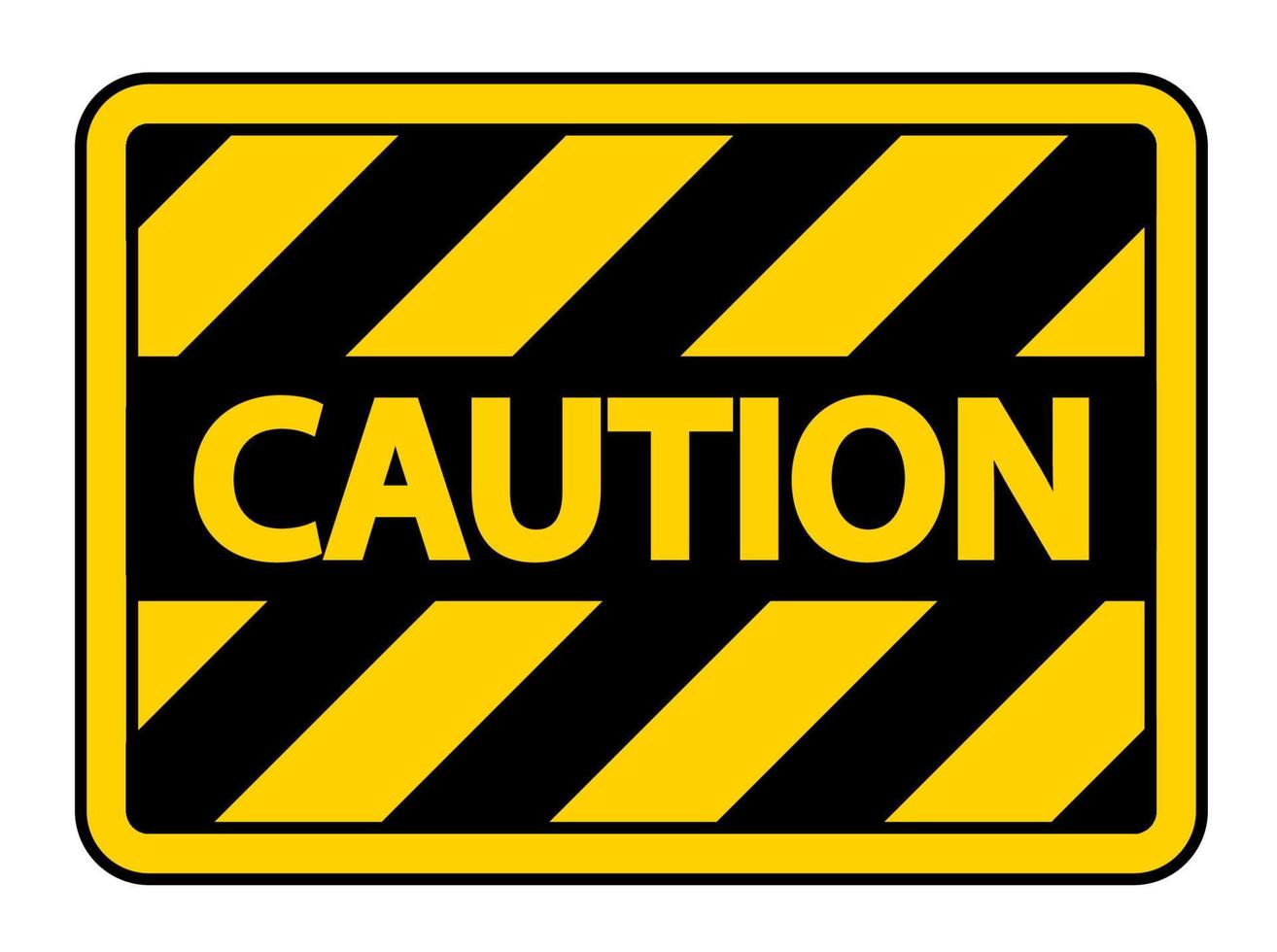 Caution Sign On White background vector