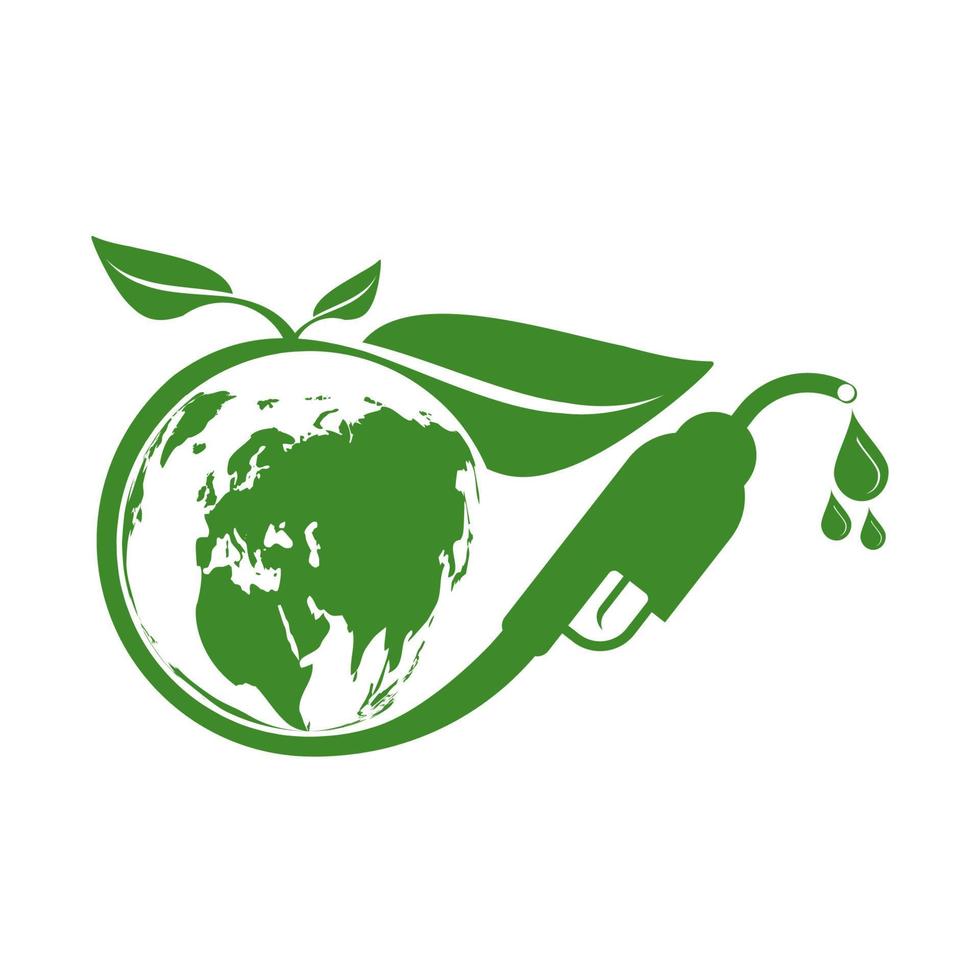 combustible ecológico, biodiesel para la ecología y la ayuda ambiental al mundo con ideas ecológicas vector