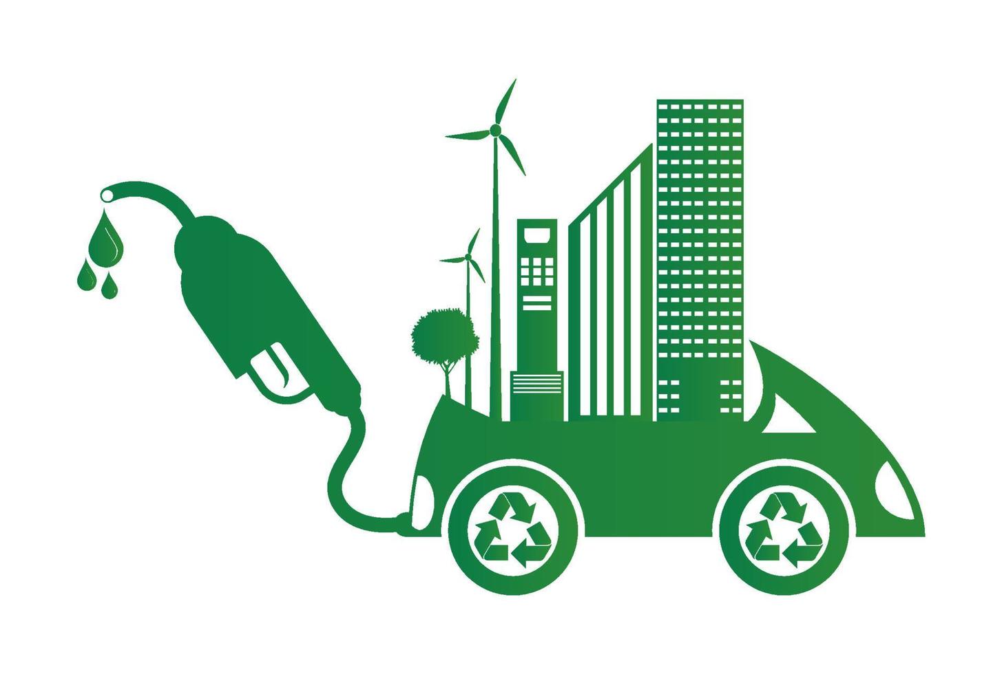 Eco fuel,Biodiesel for Ecology and Environmental Help The World With Eco-Friendly Ideas vector