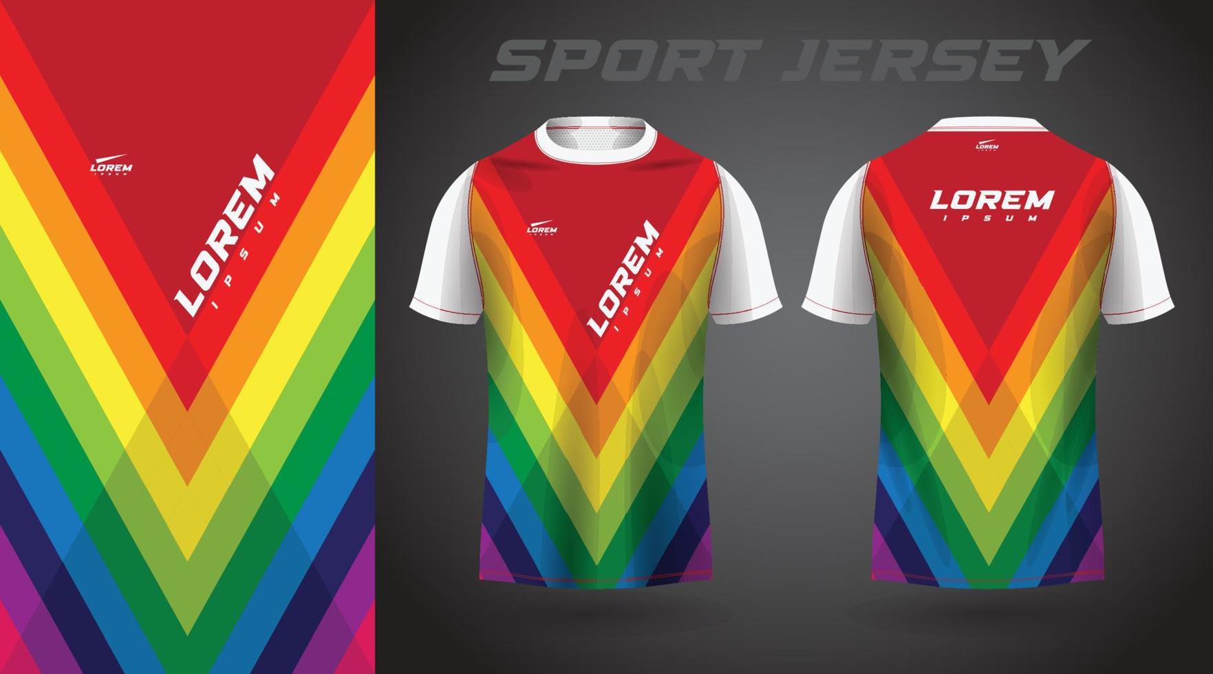 colorful t-shirt sport jersey design vector