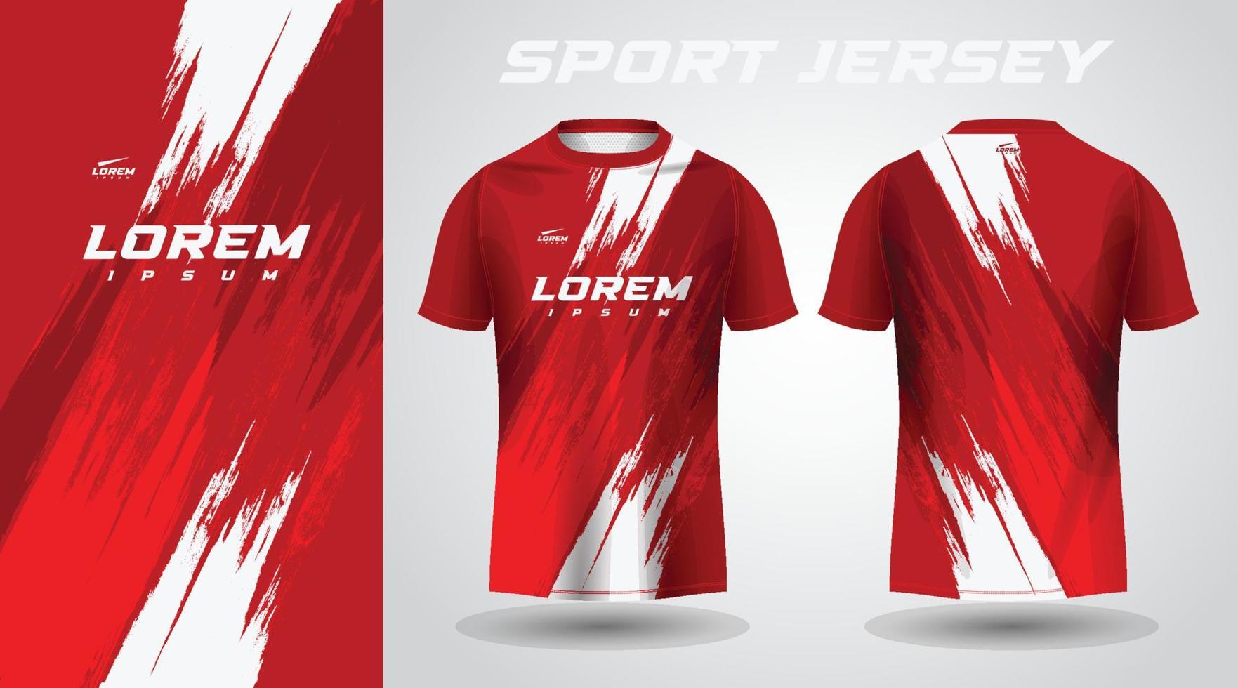 diseño de camiseta deportiva de camiseta roja vector