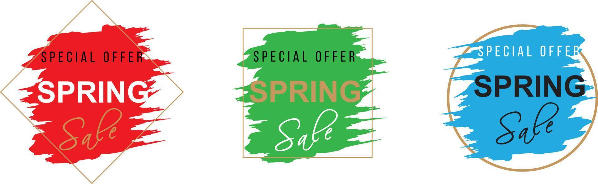 Spring Sale design for advertising, banners, leaflets and flyers. vector