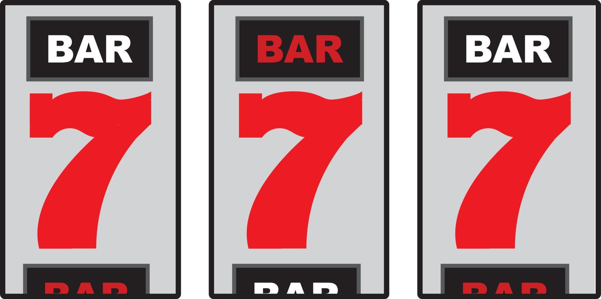 777. Winning in slot machine. vector