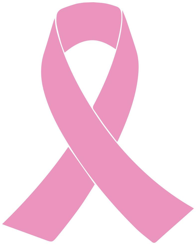 icono símbolo de lucha y conciencia contra el cáncer de mama, cinta rosa. ideal para materiales educativos e información vector