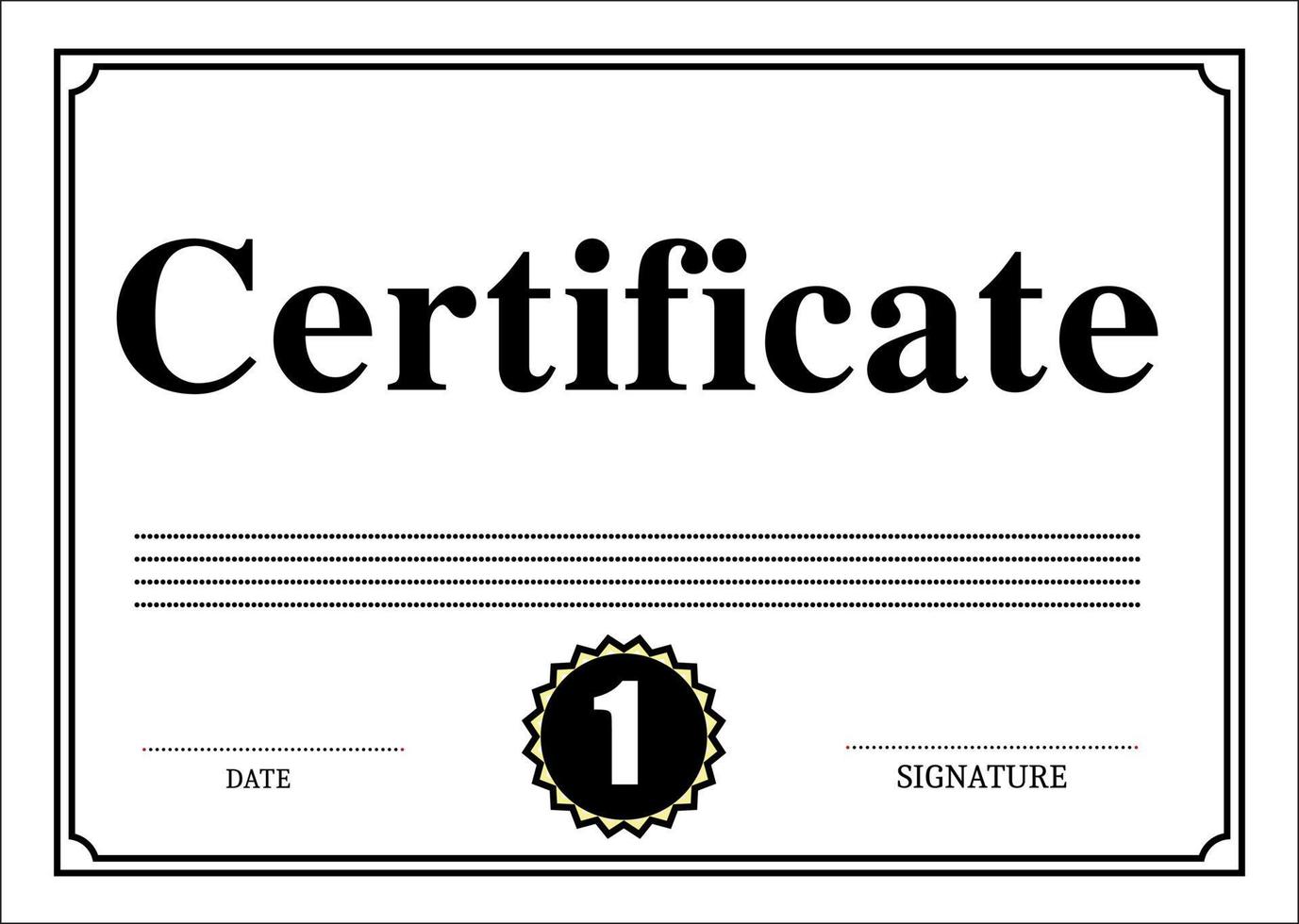 Certificate Icon Flat.vector illustration vector