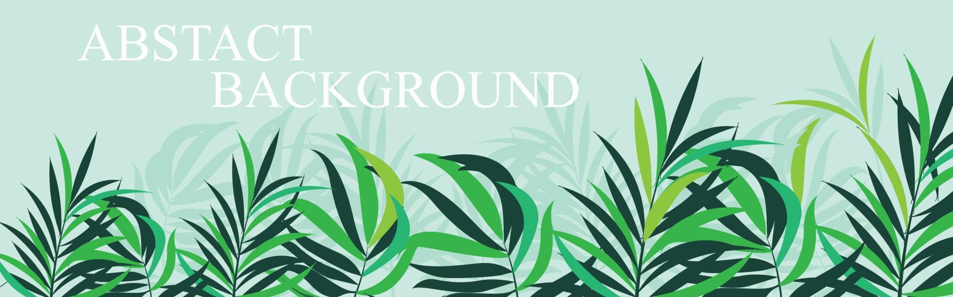 Abstract foliage and botanical background. Green tropical forest wallpaper of monstera leaves, palm, branches in hand drawn pattern. Exotic plants background for banner, prints, decor, wall art vector