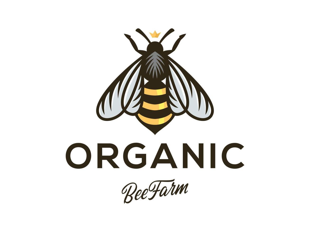 ilustración de logotipo de abeja mejor para diseño de etiqueta vector premium