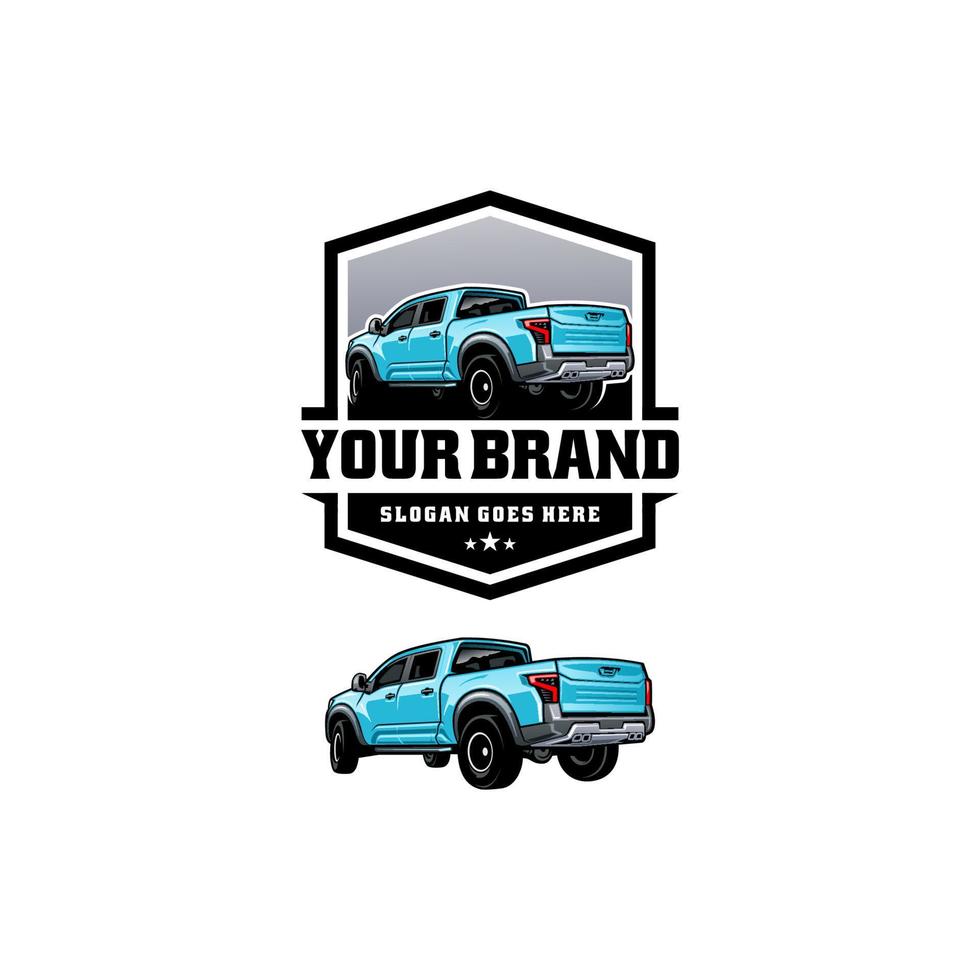adventure pick up truck logo vector