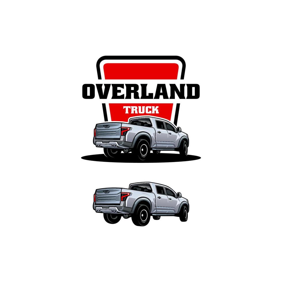 adventure pick up truck logo vector