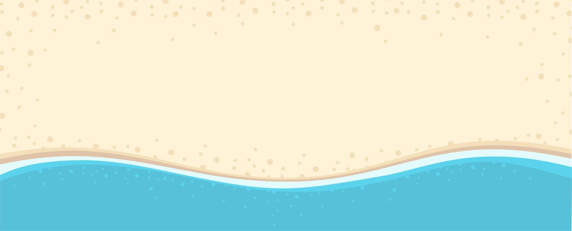 Beach background sand and water Vacation concept Vector illustration in flat style