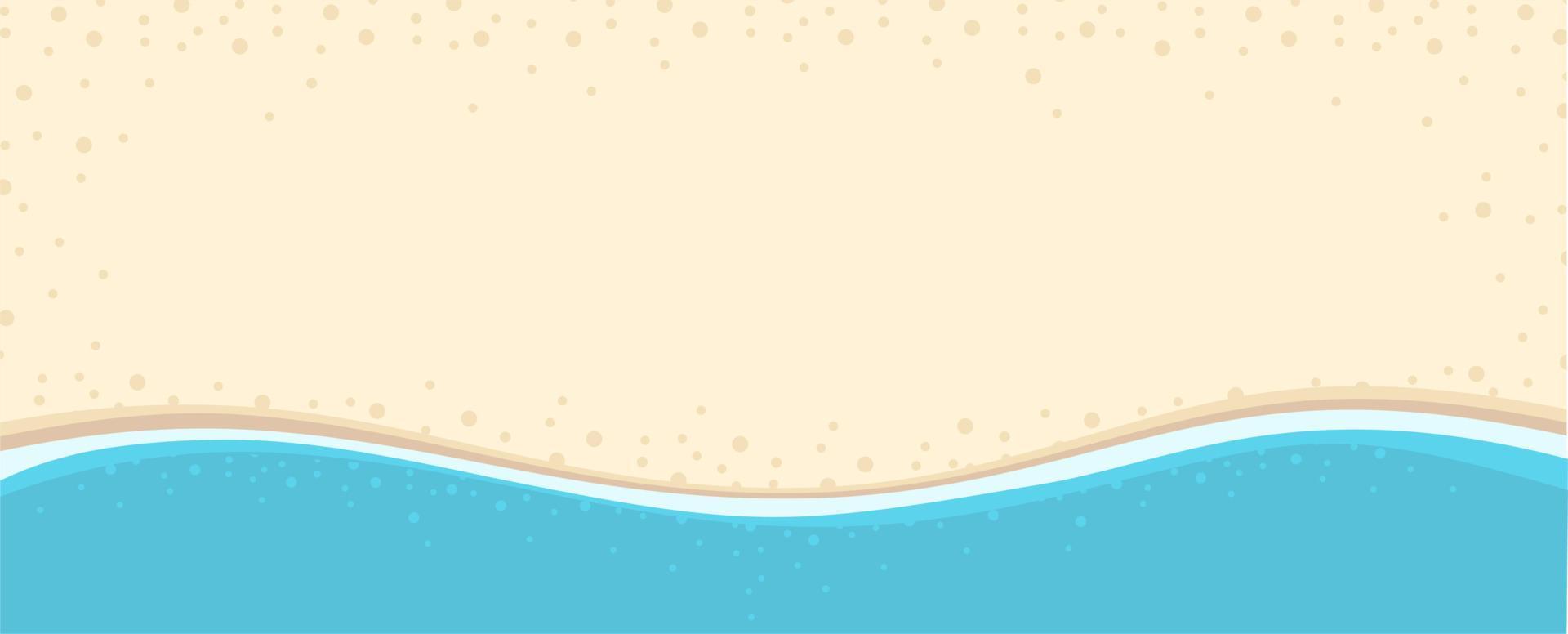 fondo de playa arena y agua concepto de vacaciones ilustración vectorial en estilo plano vector