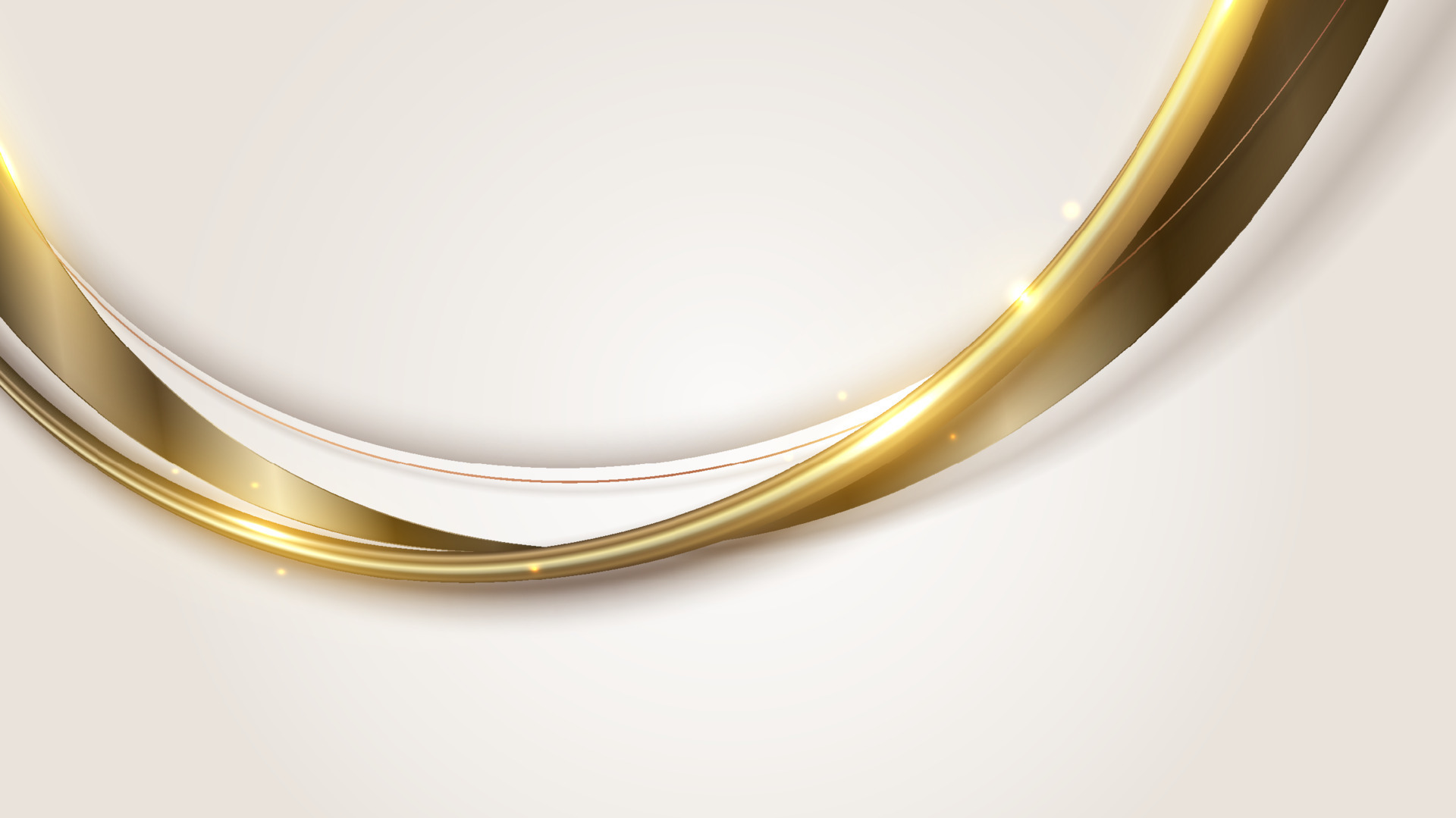 Abstract elegant template white and brown curve shape with 3D golden Abstract elegant template white and brown curve shape with 3D golden
