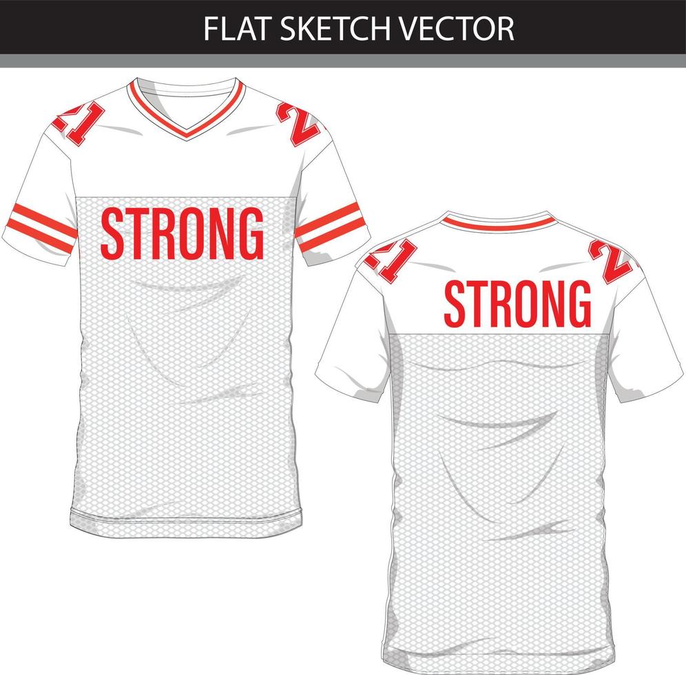 STRONG SPORTY MESH TEE VECTOR FILE