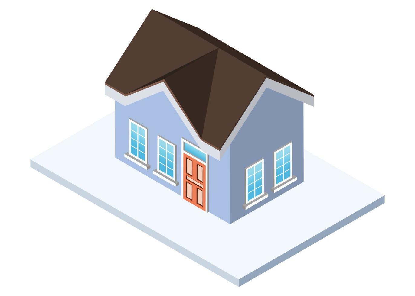 Isometric house design, suitable for websites, computers, businesses, and others vector