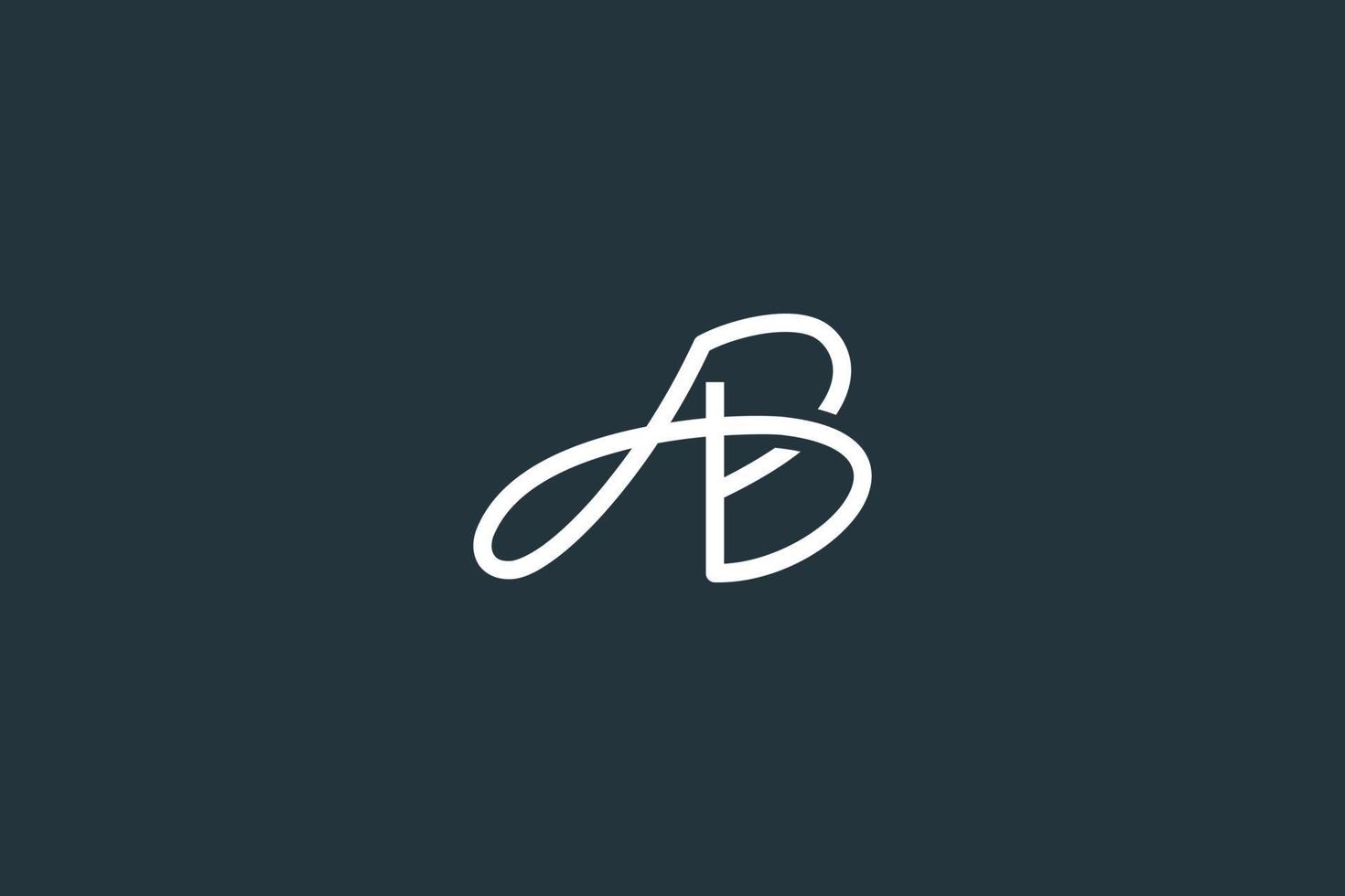 plantilla de vector de diseño de logotipo de letra inicial ab