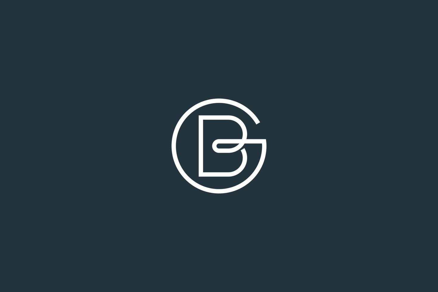 Minimal and Simple Letter BG or GB Logo Design Vector Template