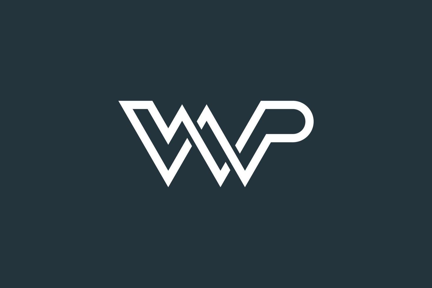 WP Letter Logo Design Vector Template