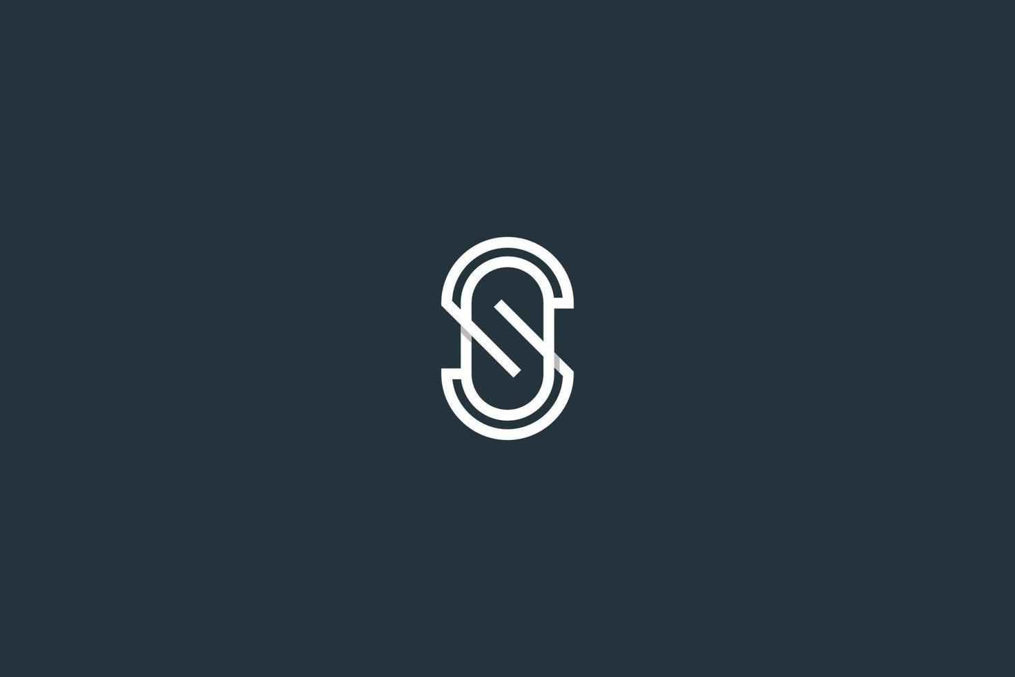 Initial Letter OS or SO Logo Design Vector Template